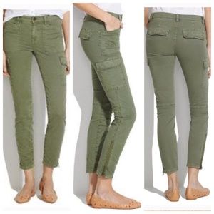Madewell Skinny Skinny Ankle Zip Cargos Olive 25